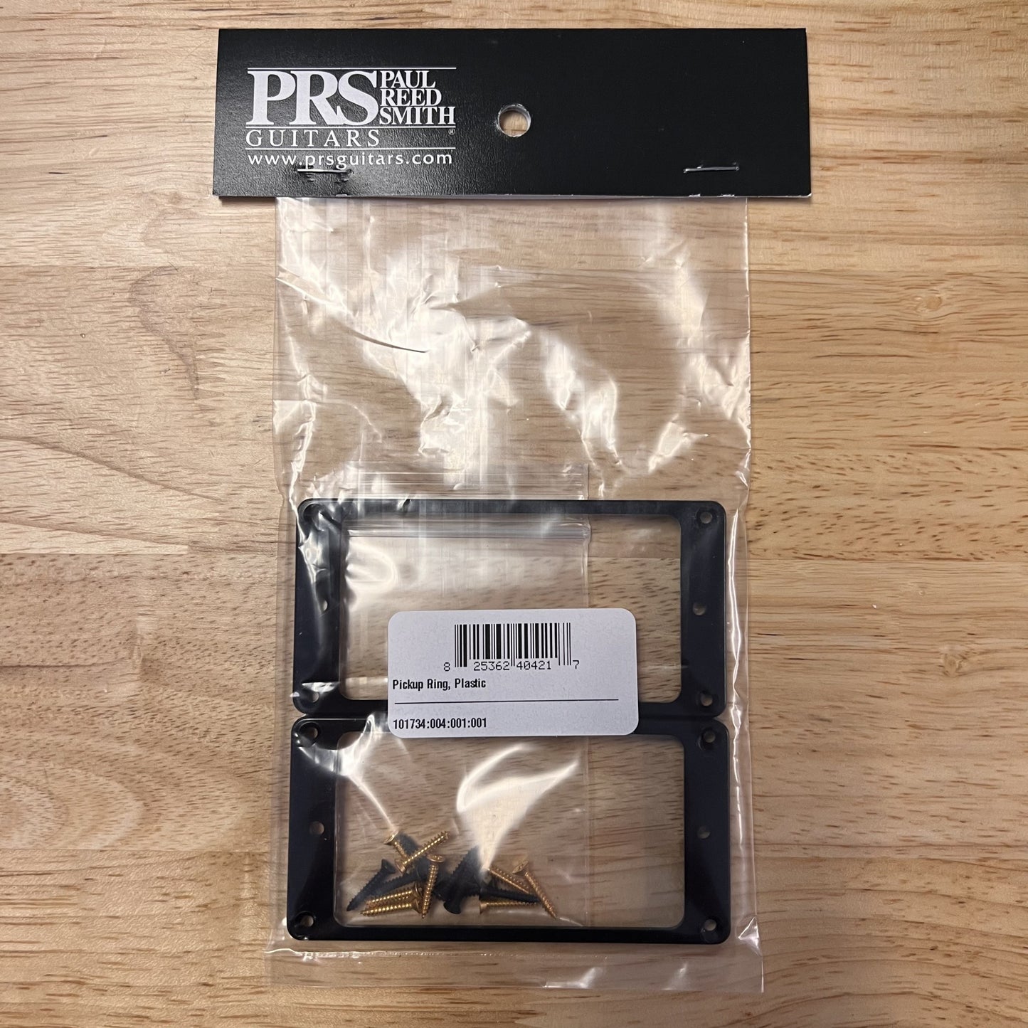 PRS Pre-2011 Core Humbucker Pickup Rings (2), Slant, Black (Stoptail Equipped)