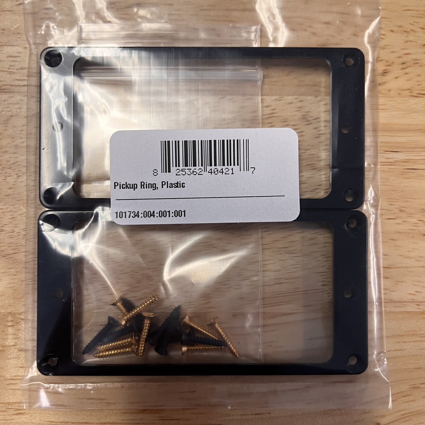 PRS Pre-2011 Core Humbucker Pickup Rings (2), Slant, Black (Stoptail Equipped)