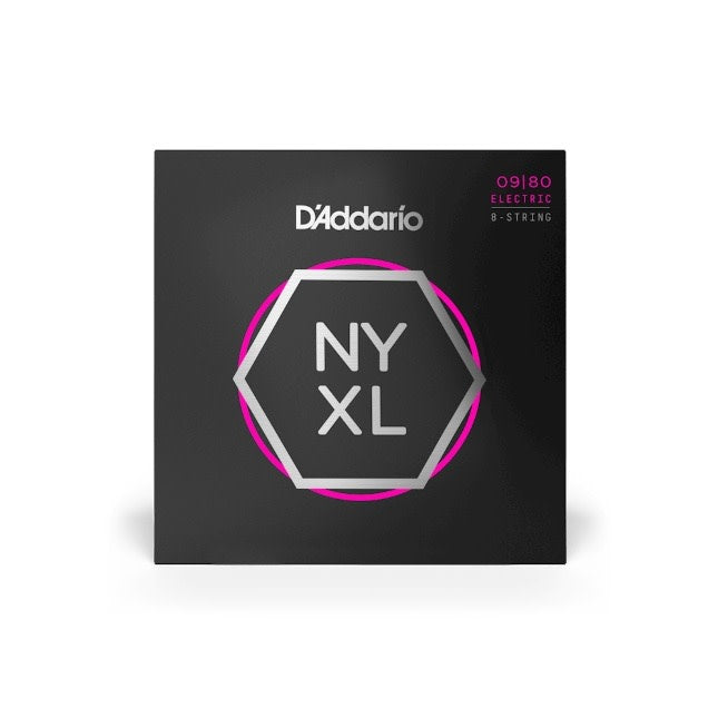 D'Addario 09-80 Super Light 8-String, NYXL Electric Guitar Strings