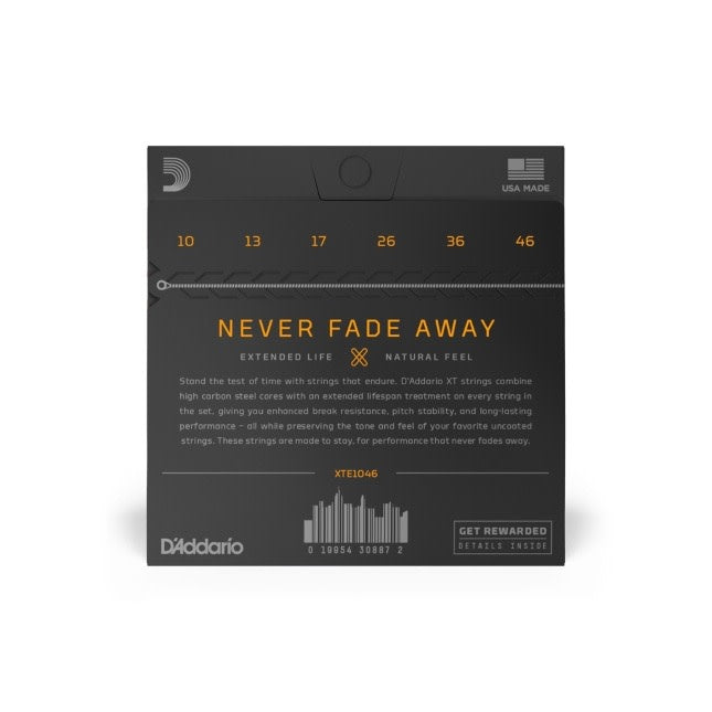 D'Addario 10-46 Regular Light, XT Nickel Coated Electric Guitar Strings