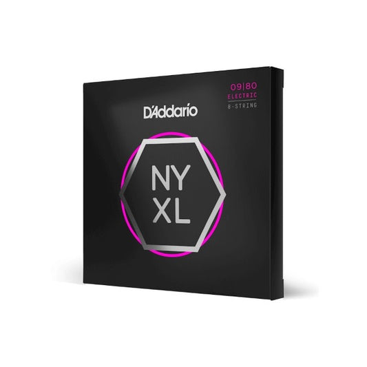 D'Addario 09-80 Super Light 8-String, NYXL Electric Guitar Strings
