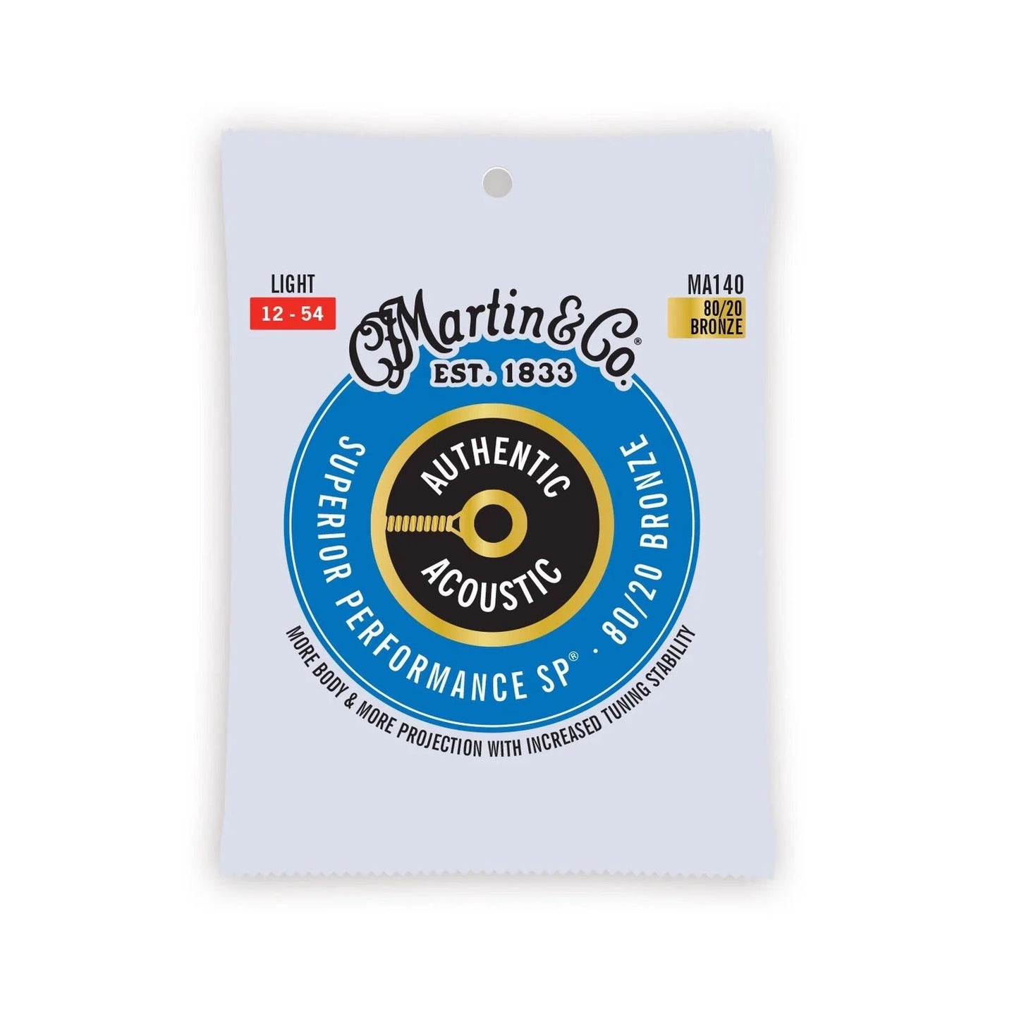 Martin MA140 Authentic Acoustic SP Strings 80/20 Bronze Light
