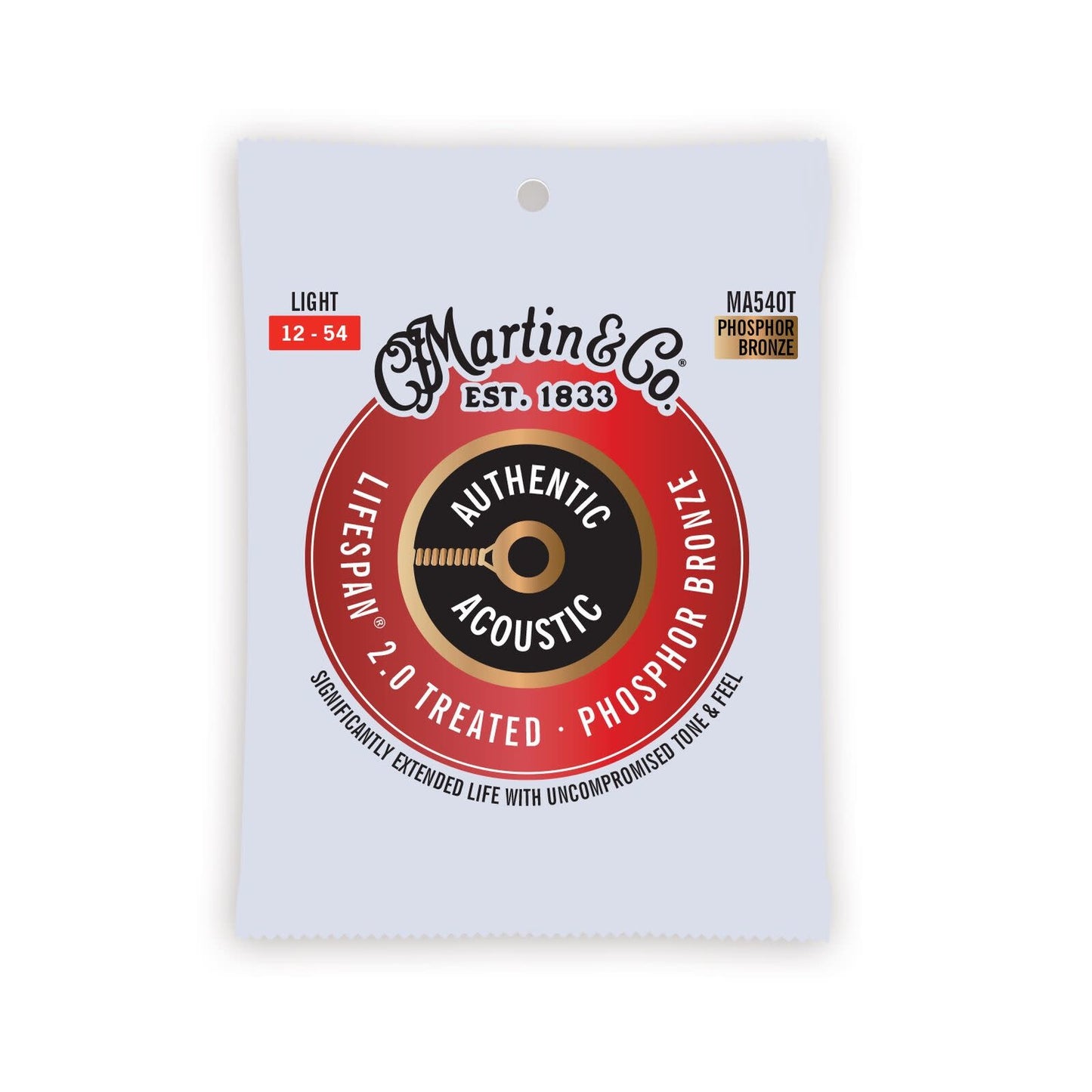 Martin MA540T Authentic Acoustic Lifespan 2.0 Strings Phosphor Bronze Light