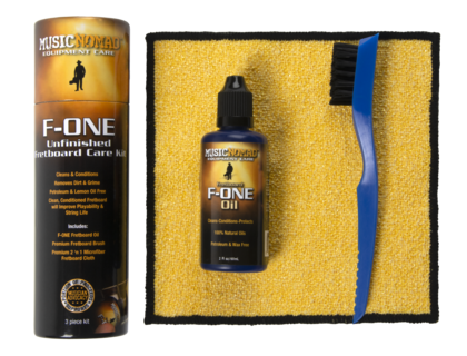 Music Nomad F-ONE Unfinished Fretboard Care Kit - Oil, Cloth, Brush