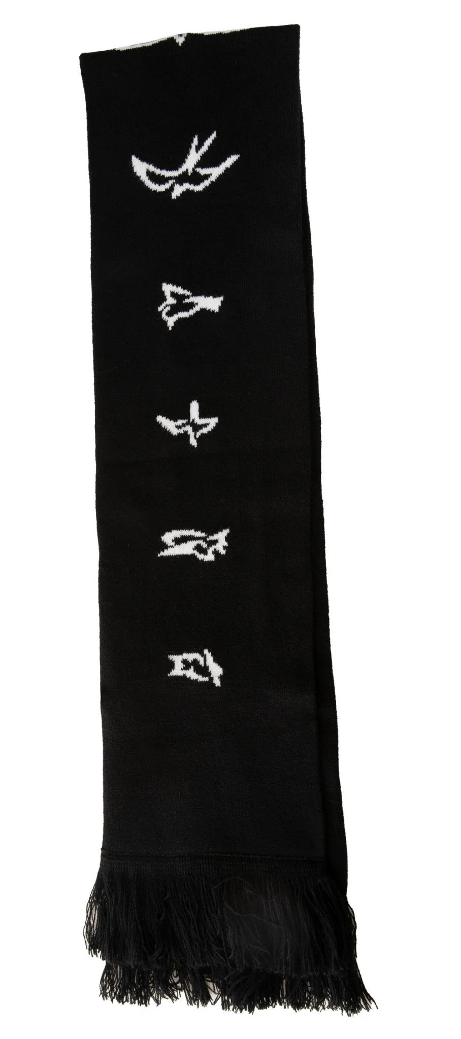 PRS Scarf, Jacquard Birds, Black