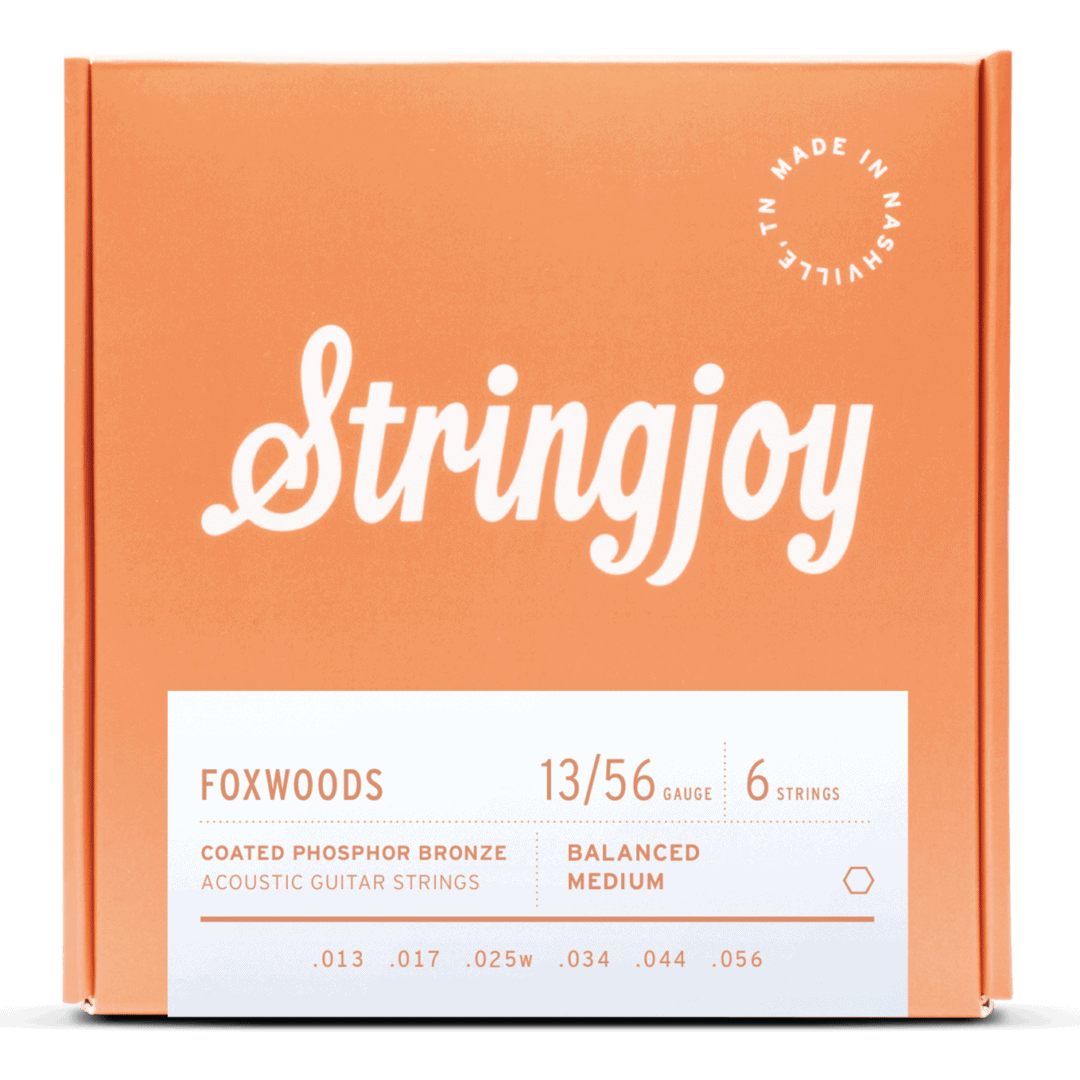 Stringjoy Foxwoods Medium Gauge (13-56) Coated Phosphor Bronze Acoustic Guitar Strings