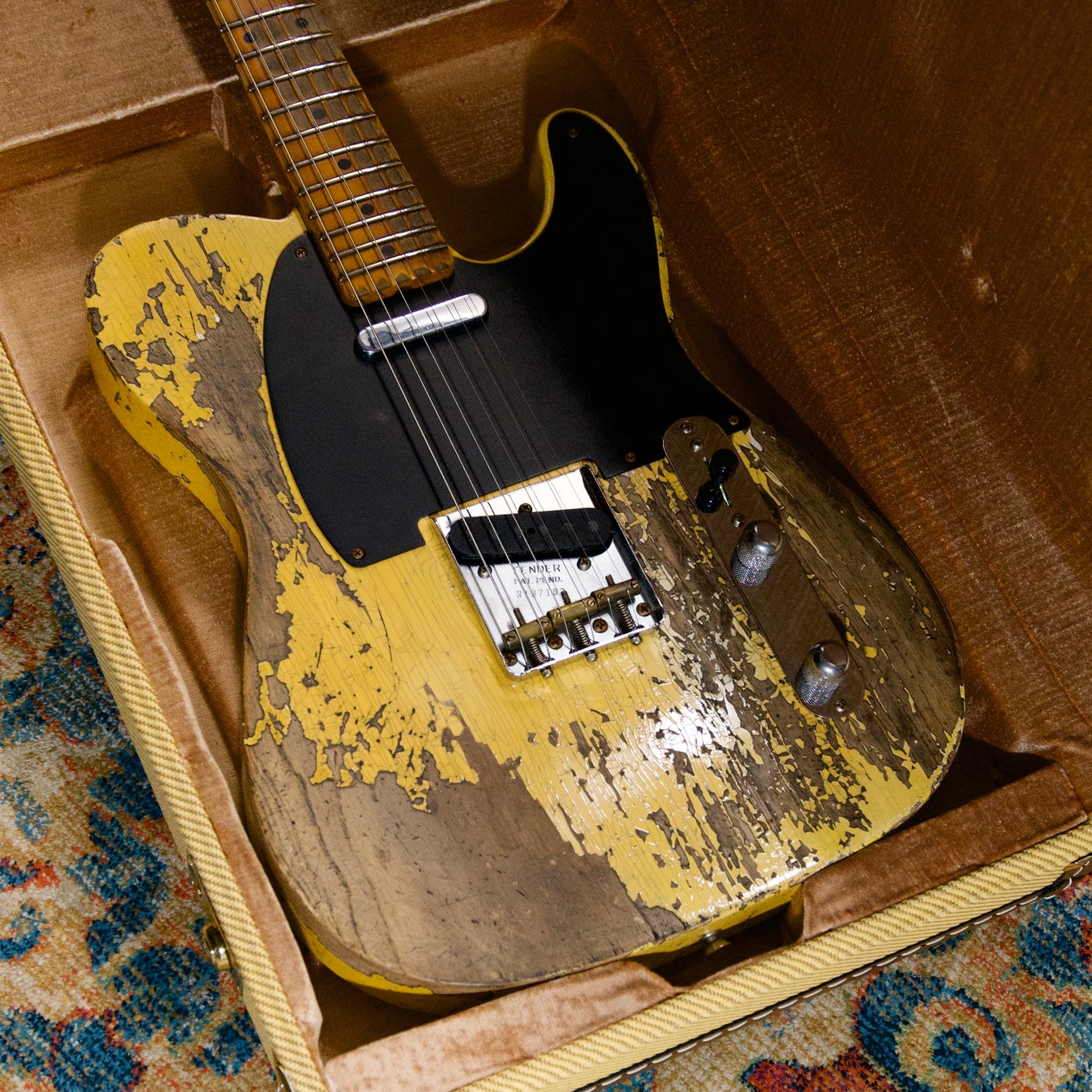 Fender Custom Shop 1954 Telecaster Super Heavy Relic 1-Piece Rift Sawn Maple Neck Fingerboard Super Faded Aged Nocaster Blonde