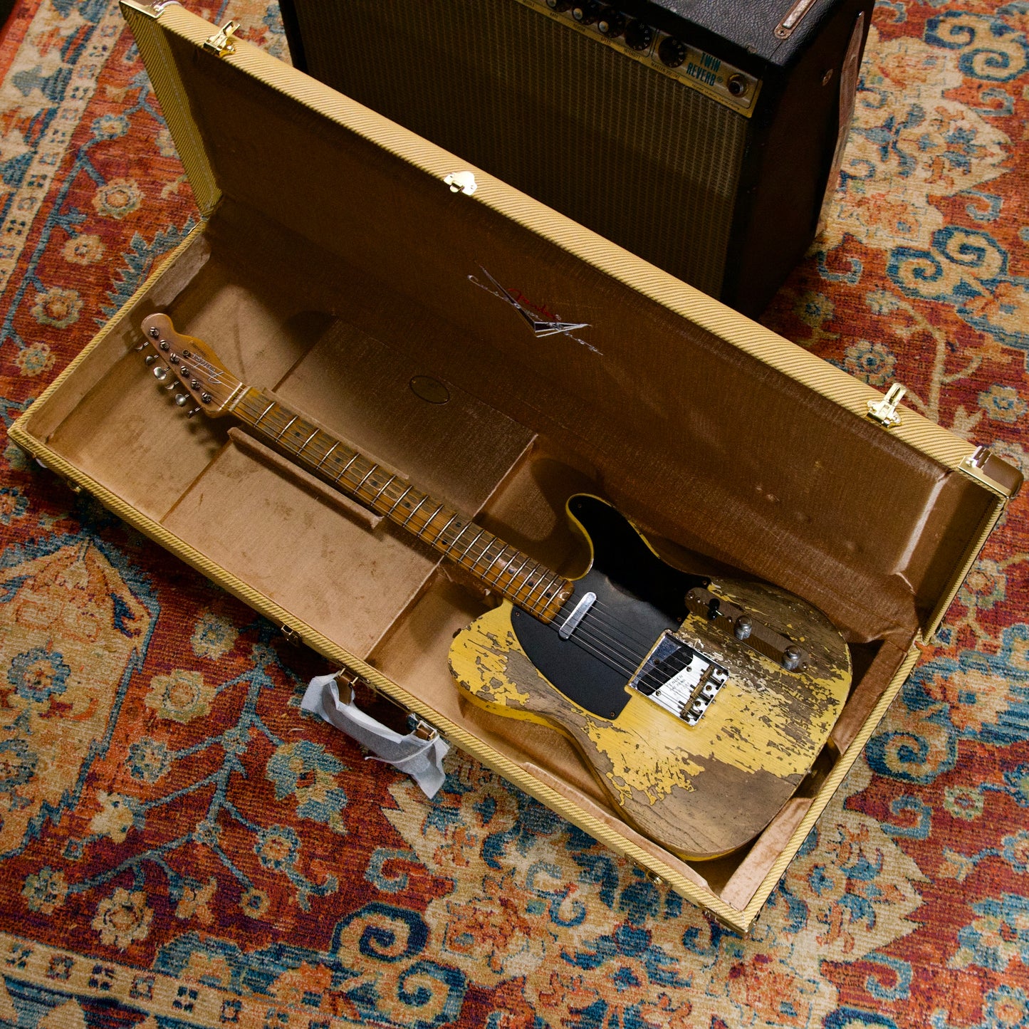 Fender Custom Shop 1954 Telecaster Super Heavy Relic 1-Piece Rift Sawn Maple Neck Fingerboard Super Faded Aged Nocaster Blonde