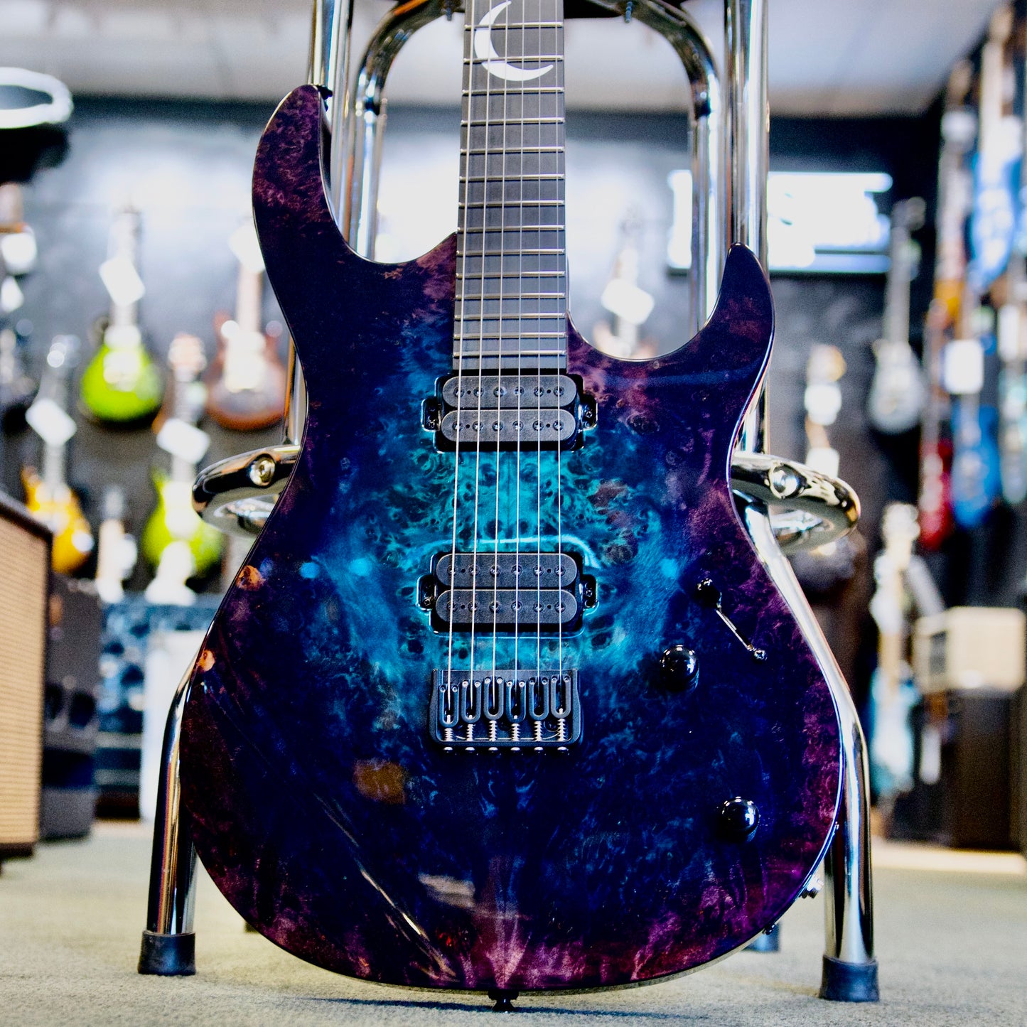 Kiesel Aries 6 w/ Poplar Burl Top - Reverse Monsterburst w/ softcase