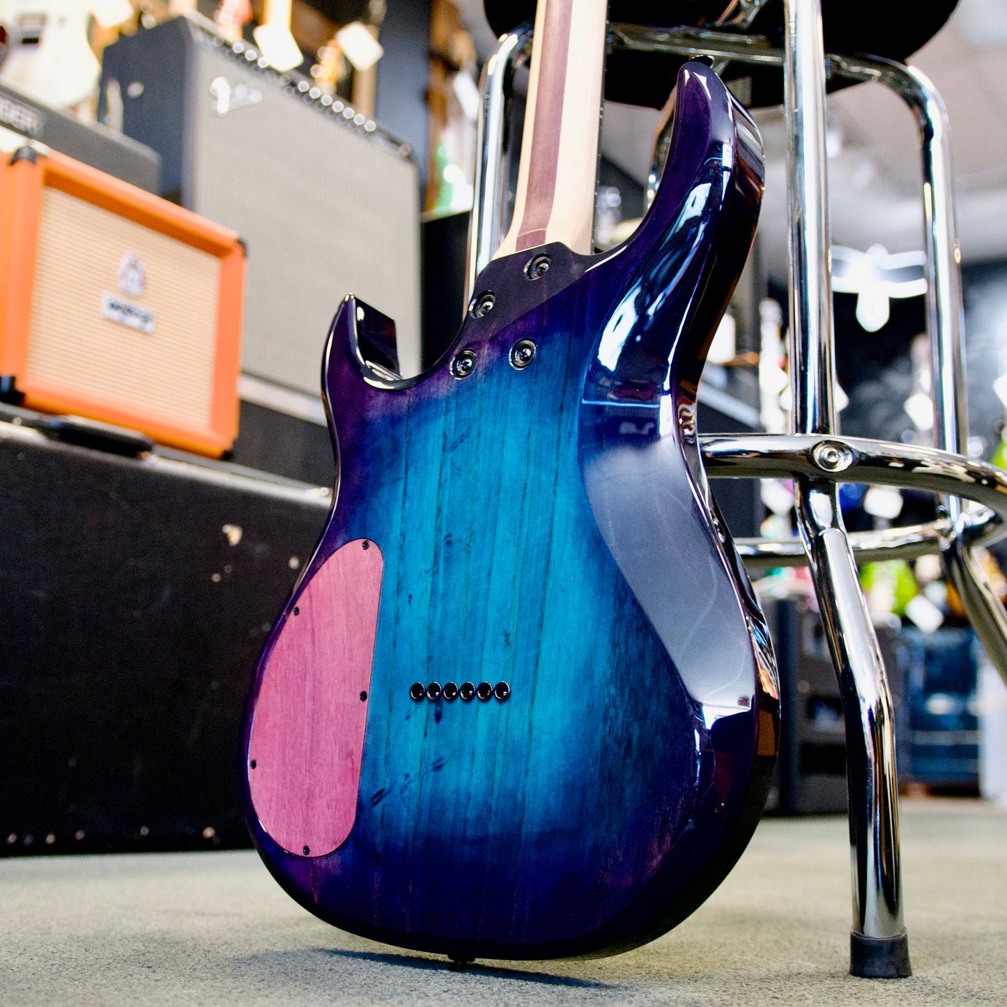 Kiesel Aries 6 w/ Poplar Burl Top - Reverse Monsterburst w/ softcase