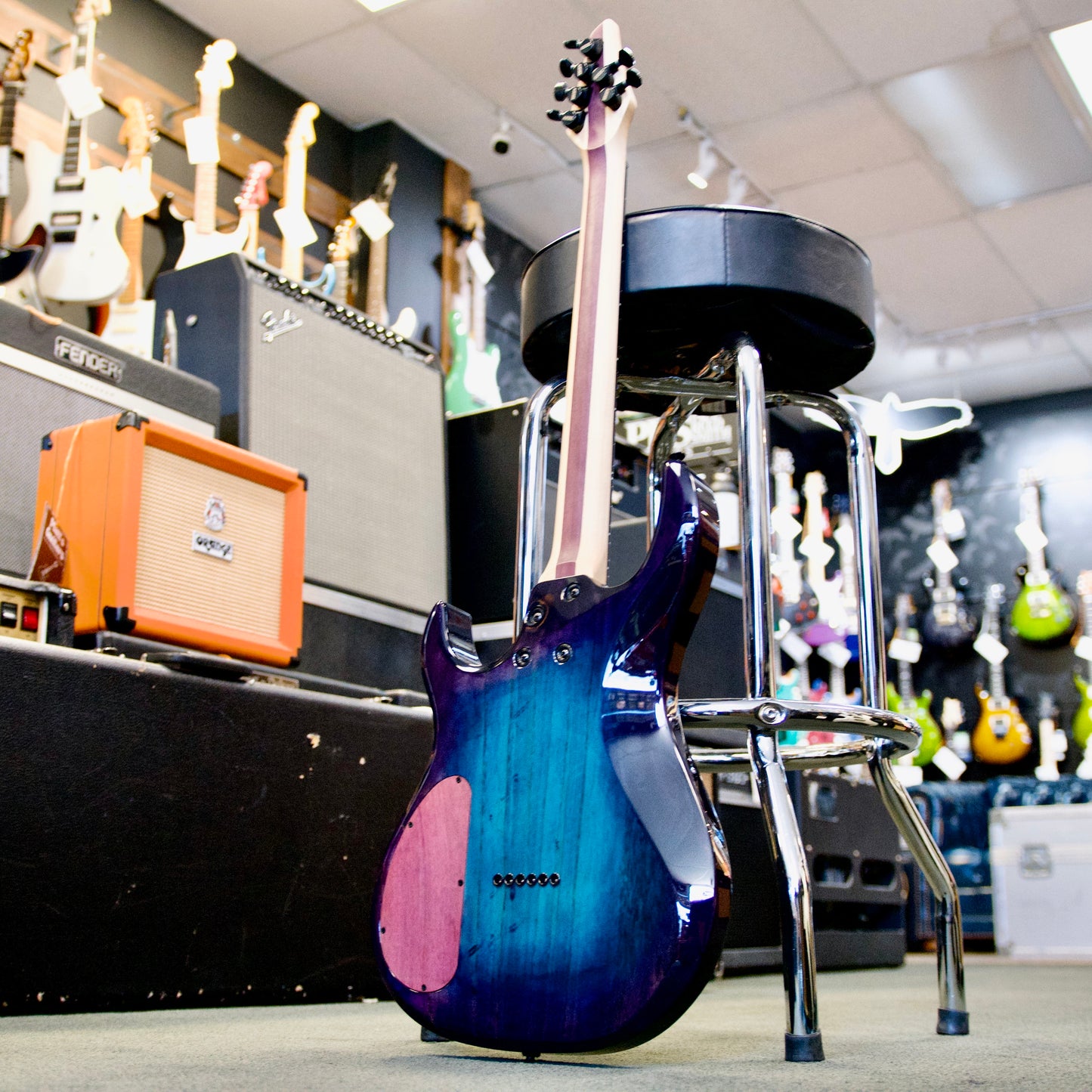 Kiesel Aries 6 w/ Poplar Burl Top - Reverse Monsterburst w/ softcase