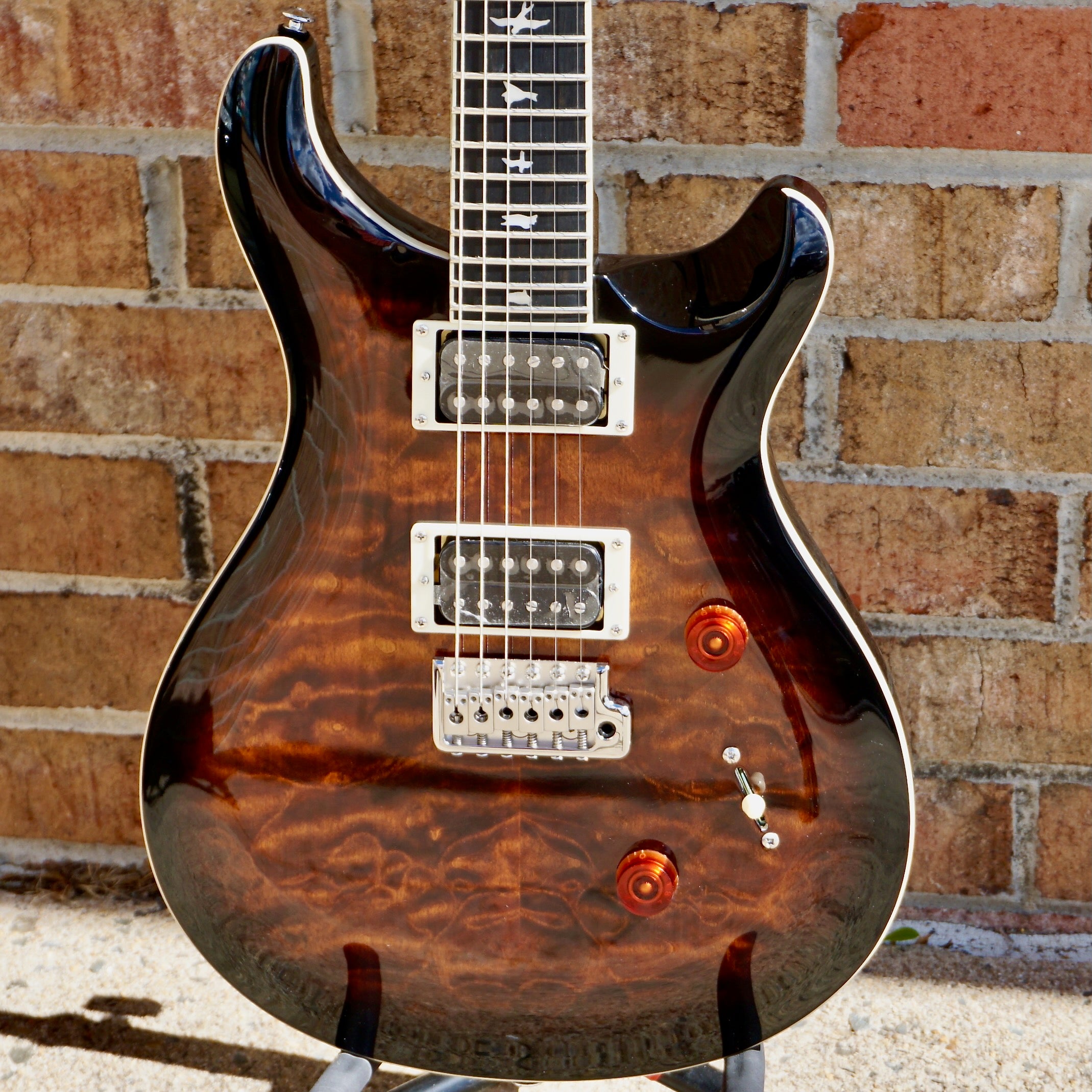 PRS SE Custom 24 Quilt Black Gold Burst