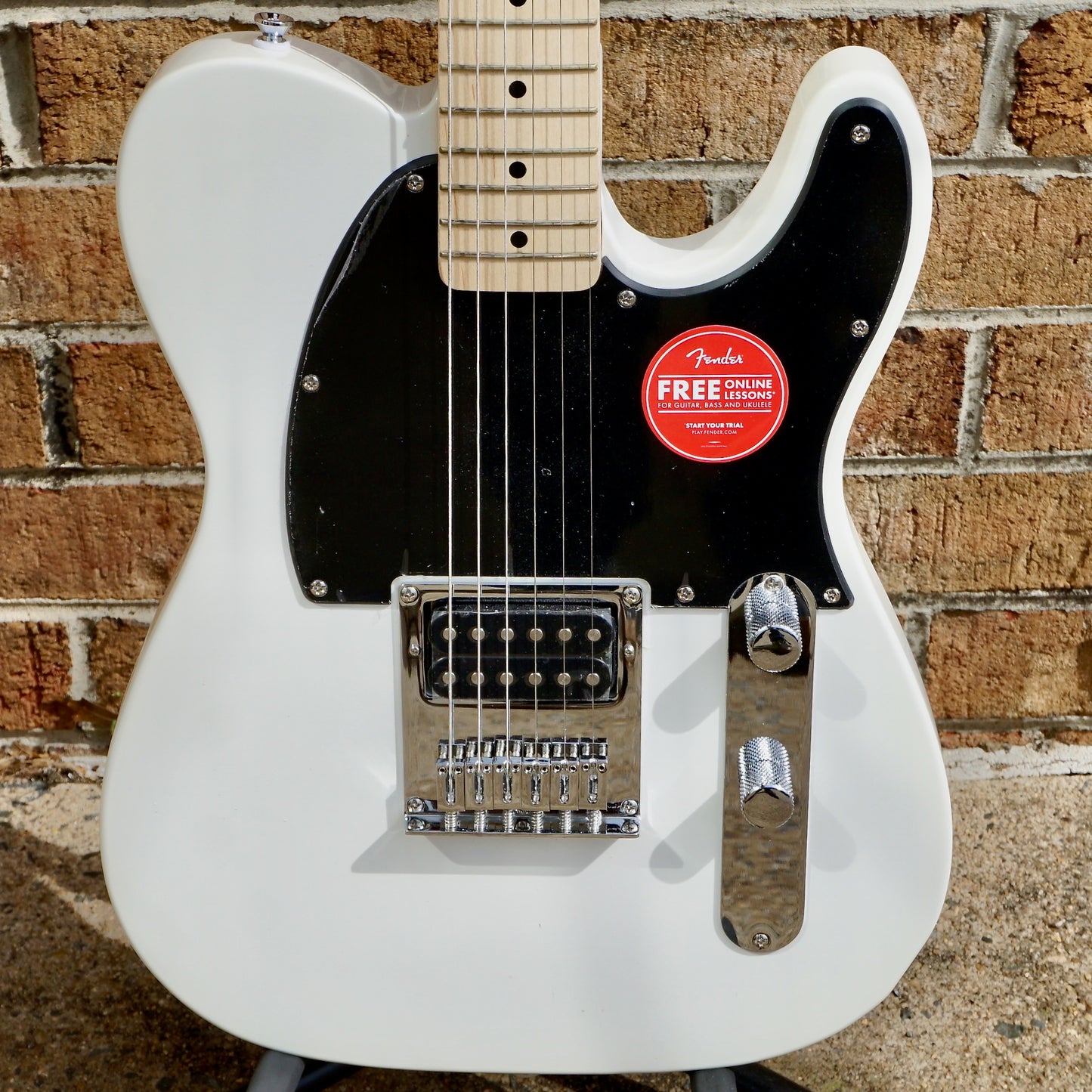 Fender Squier Sonic Esquire H Maple Fingerboard Black Pickguard Arctic White