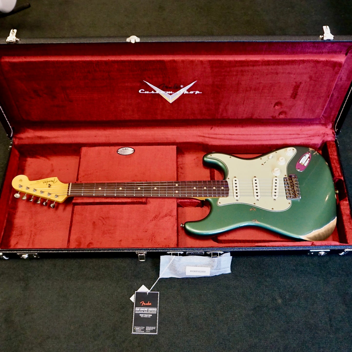 Fender Custom Shop Limited Edition 1964 L-Series Stratocaster Heavy Relic 3A Rosewood Fingerboard Aged Sherwood Green Metallic