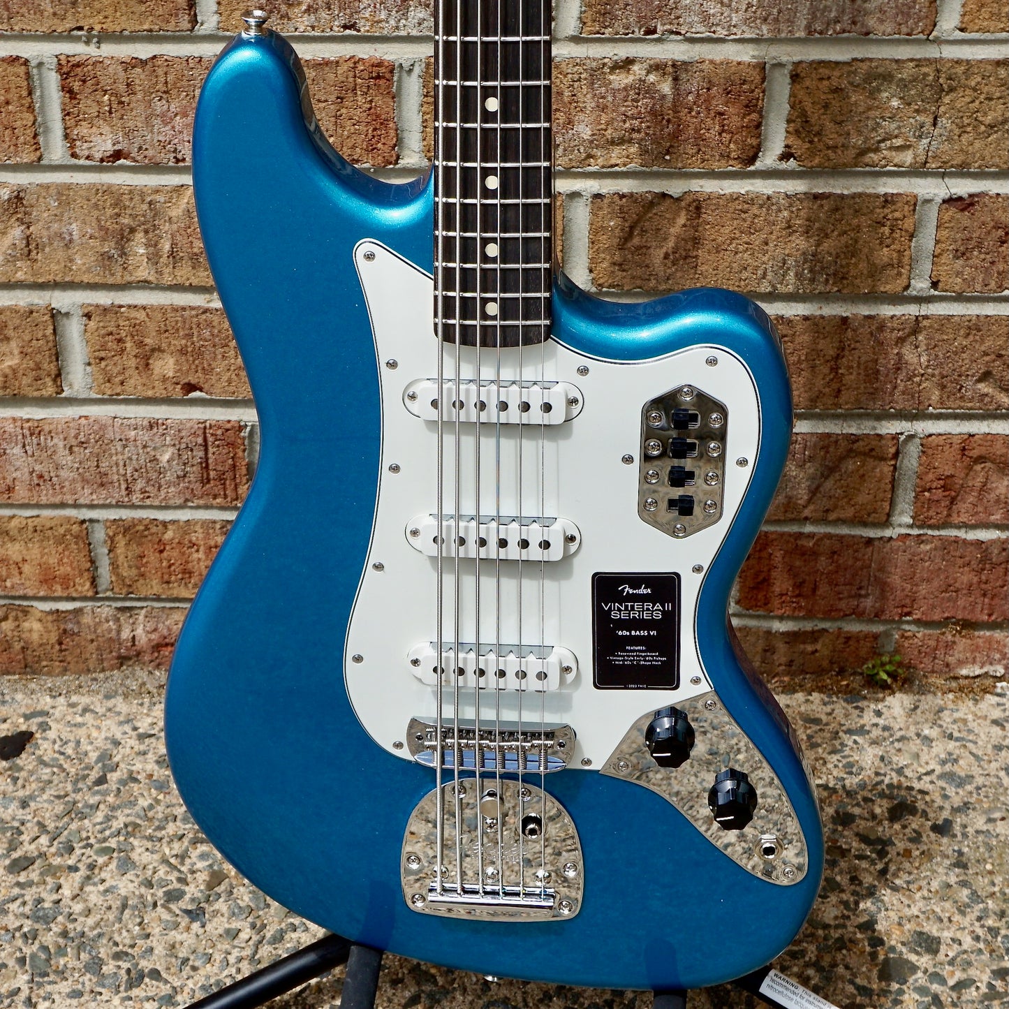 Fender Vintera II '60s Bass VI, Rosewood Fingerboard, Lake Placid Blue