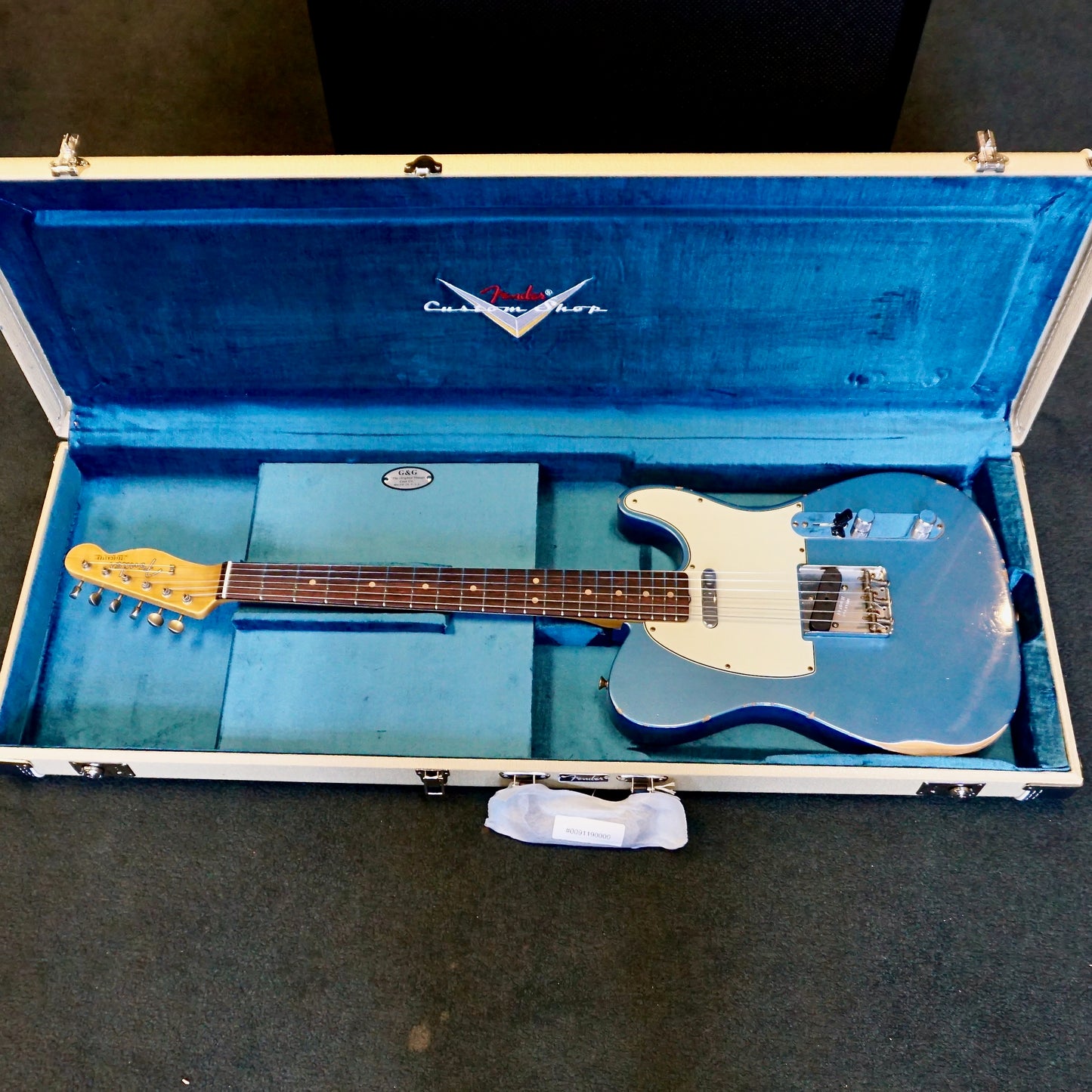 Fender Custom Shop 1963 Telecaster Relic 3A Rosewood Fingerboard Aged Lake Placid Blue