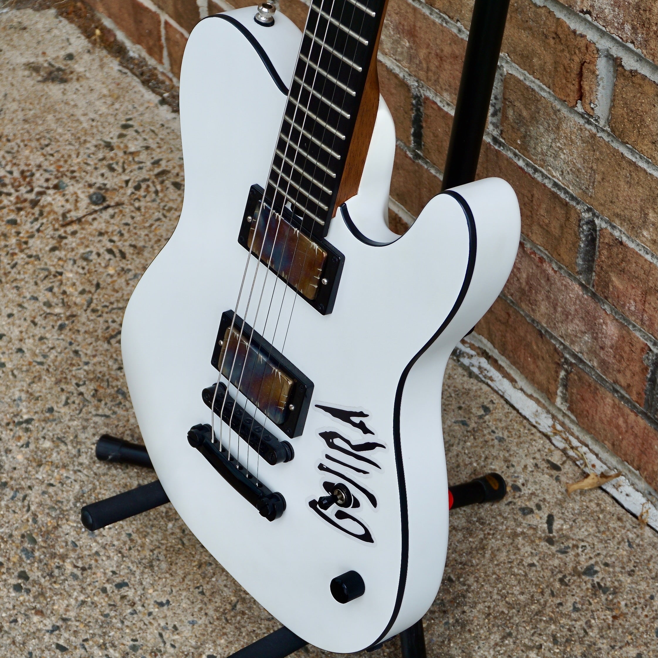 Charvel Joe Duplantier Signature Pro-Mod San Dimas Style 2 HH Ebony  Fingerboard Satin White W/ Bare Knuckle Juggernaut’s