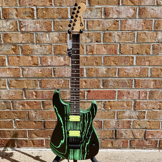 Charvel  Pro-Mod San Dimas Style 1 HH FR E Ash Ebony Fingerboard Green Glow