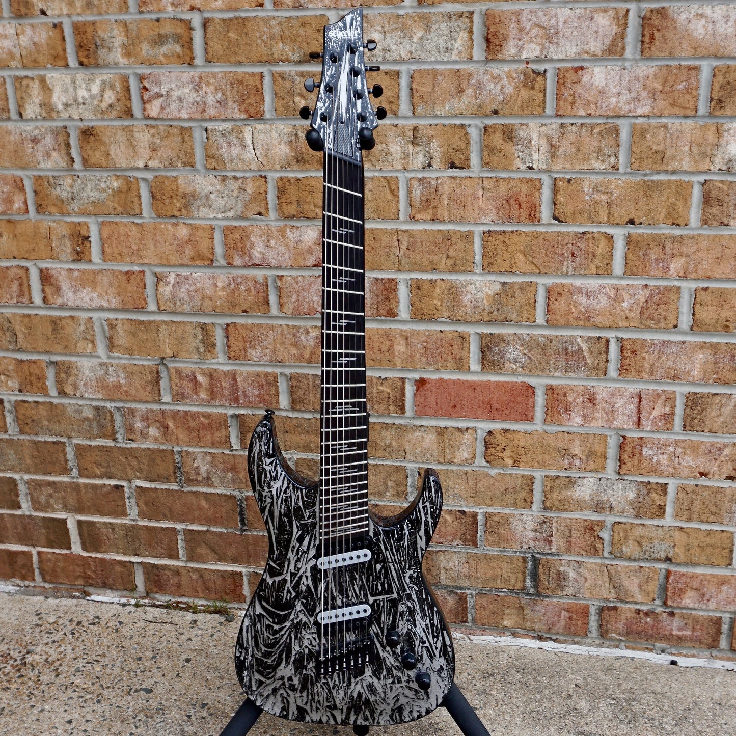 Schecter C-7 Multiscale Silver Mountain w/ Bare Knuckle Warpigs