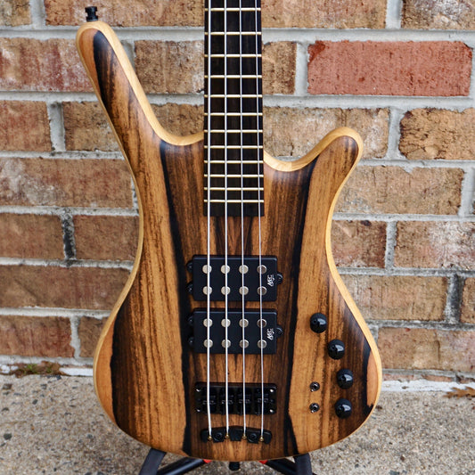 Warwick Pro Series Corvette $$ Limited-edition 2023 Electric Bass Guitar - Natural Marbled Ebony