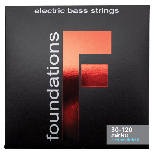 Foundations Stainless Steel Bass Strings 6 String Custom Light