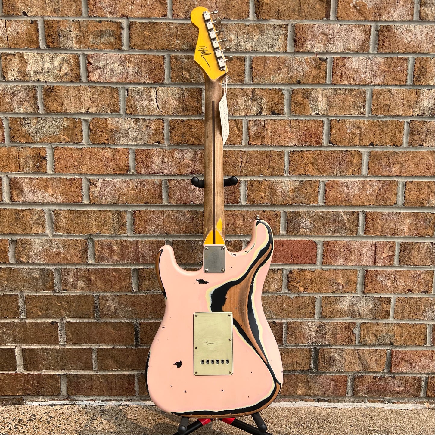 Nash Guitars S-63 Shell Pink over Black Extra Heavy Relic