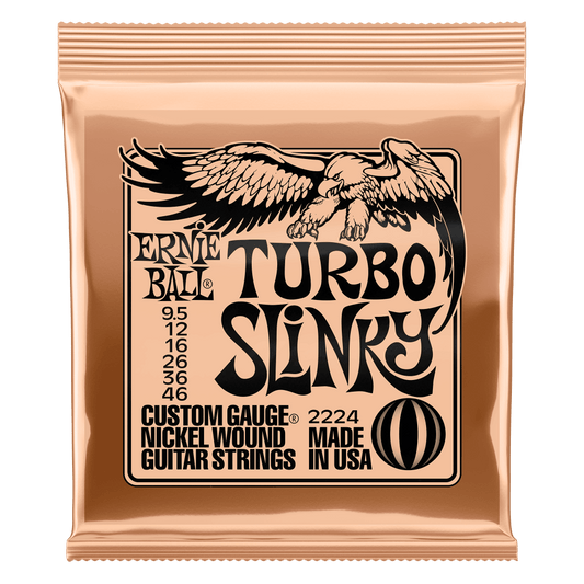 Ernie BallTurbo Slinky Nickel Wound Electric Guitar Strings 9.5-46 Gauge