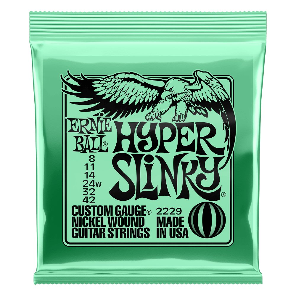 Ernie Ball Hyper Slinky Nickel Wound Guitar Strings 8-42