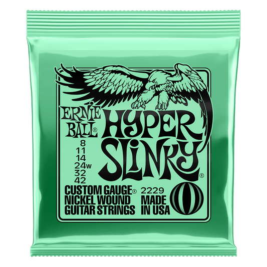 Ernie Ball Hyper Slinky Nickel Wound Guitar Strings 8-42