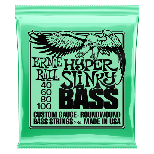 Ernie Ball Hyper Slinky Nickel Wound Electric Bass Strings 40-100 Gauge