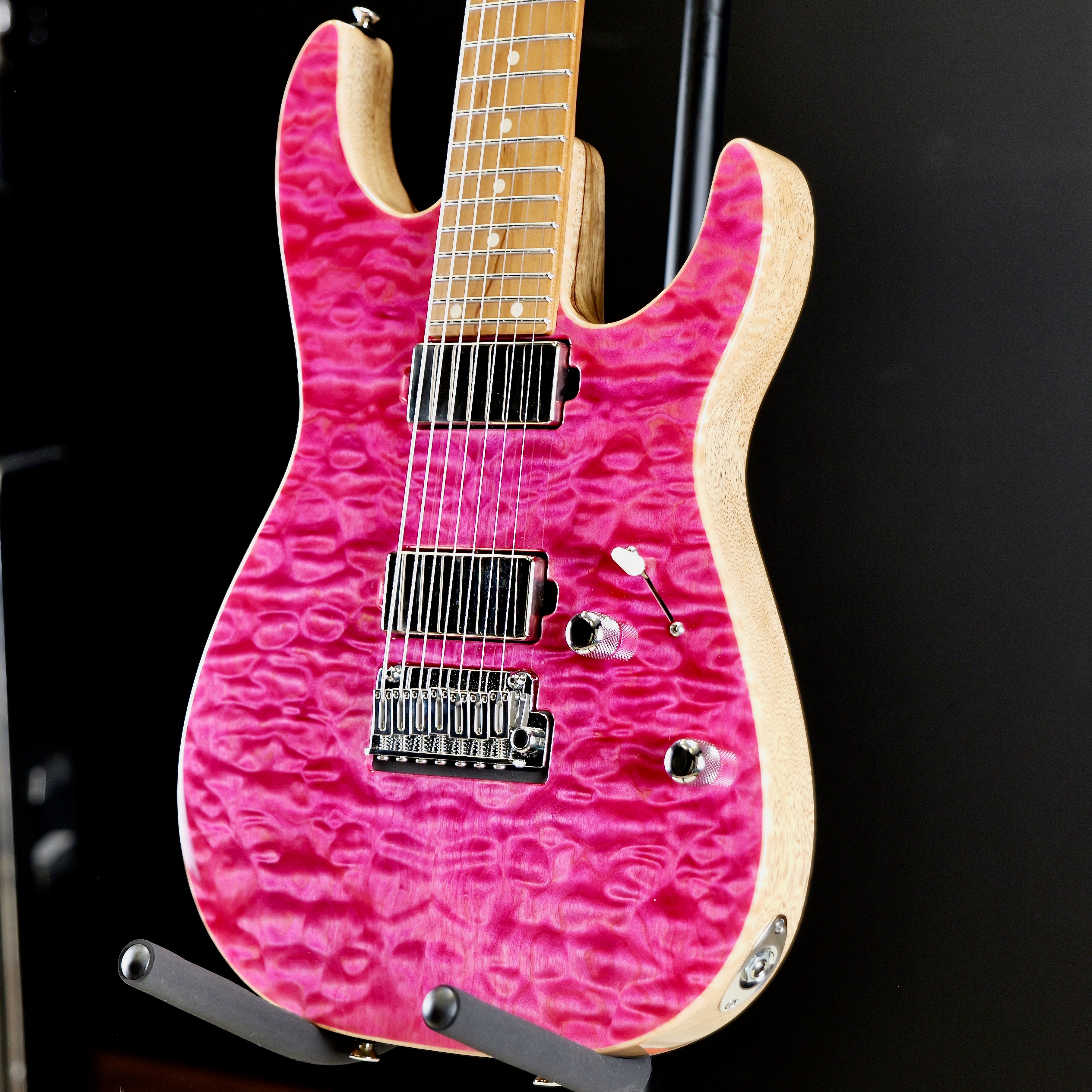 Tom Anderson Angel 7 String Transparent Pink w/ Binding – Matt's Guitars