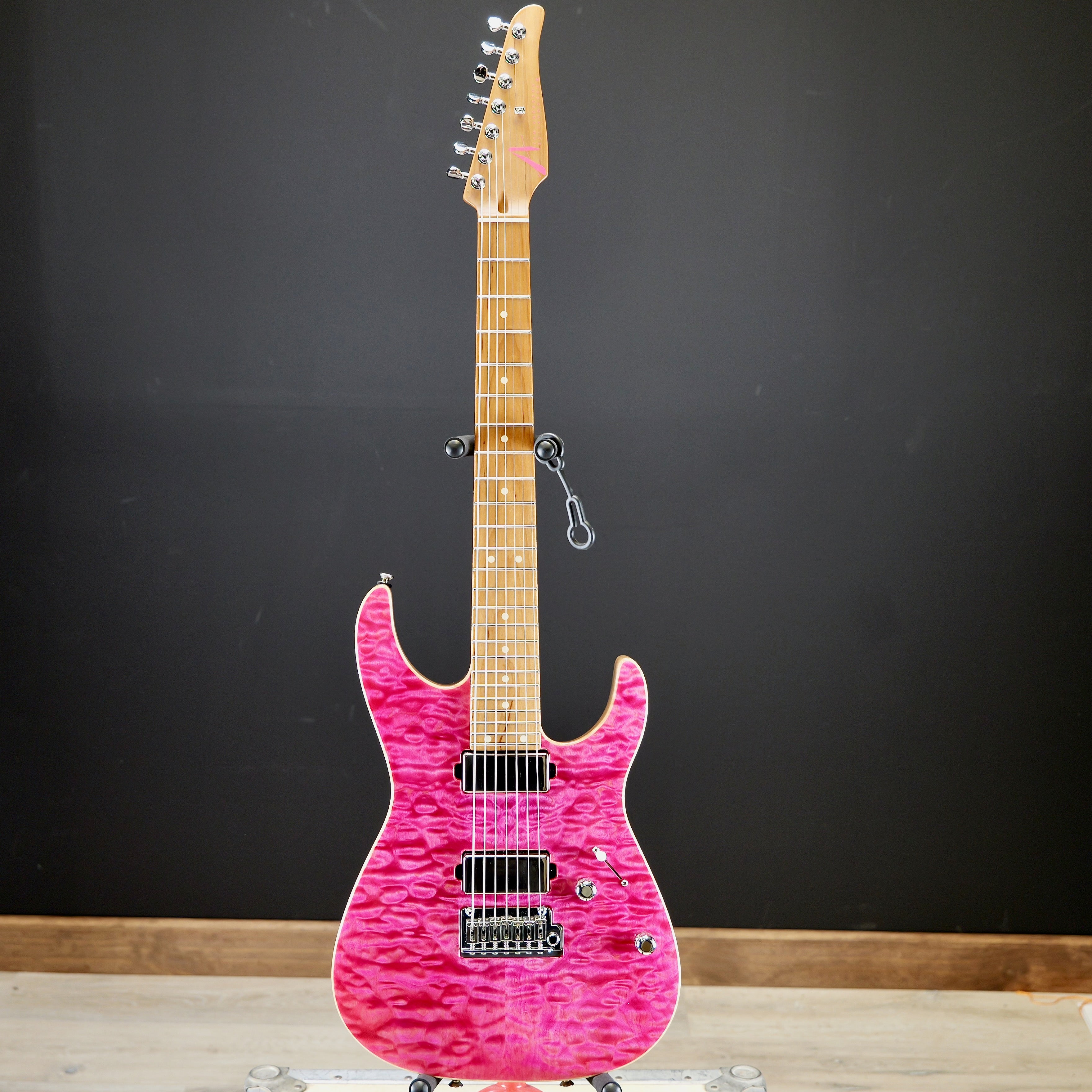 Tom Anderson Angel 7 String Transparent Pink w/ Binding