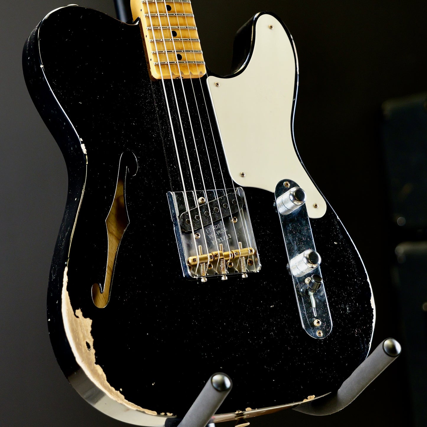 Fender Custom Shop Limited Edition Red Hot Esquire Relic 1-Piece Birdseye Maple Neck Fingerboard Aged Black