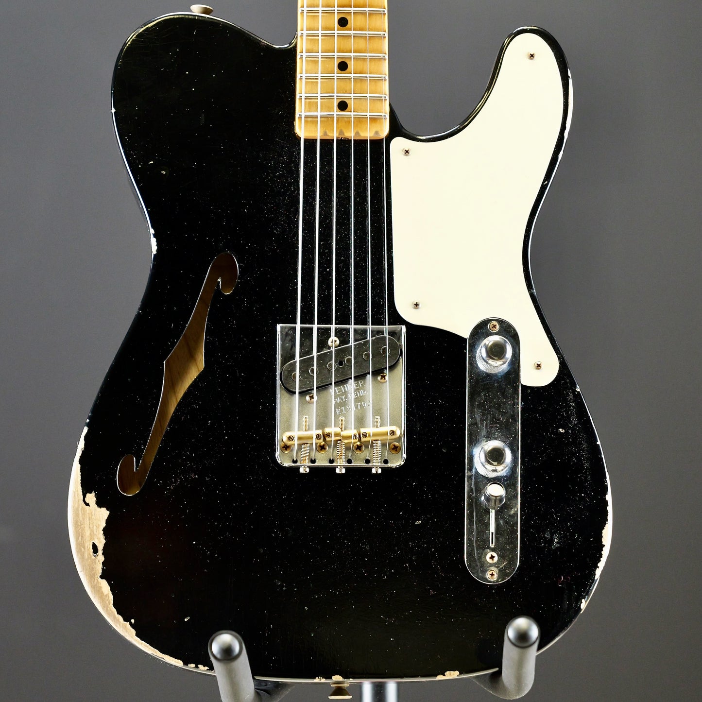 Fender Custom Shop Limited Edition Red Hot Esquire Relic 1-Piece Birdseye Maple Neck Fingerboard Aged Black