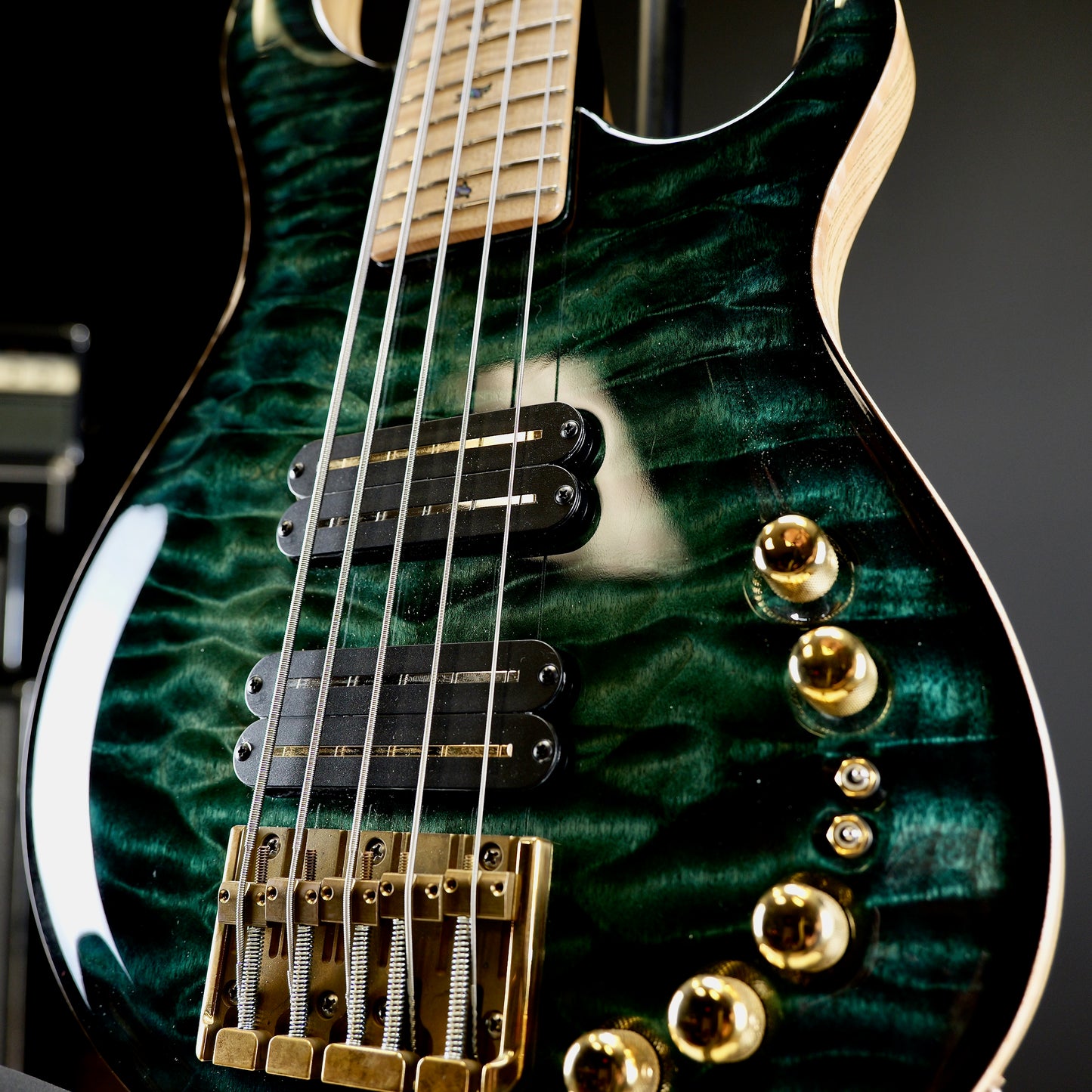 PRS Private Stock Gary Grainger 5 String Bass Teal Burst