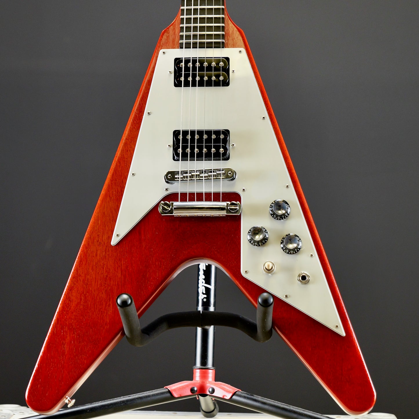 Gibson Flying V Faded Cherry Crescent Moons