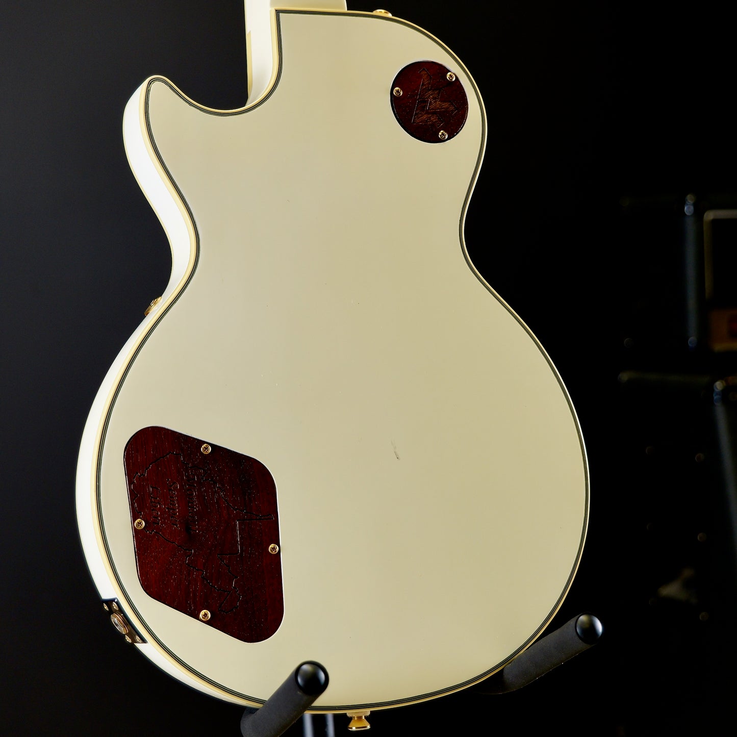 Epihpone Les Paul Custom Alpine White w/ Custom Wooden Covers