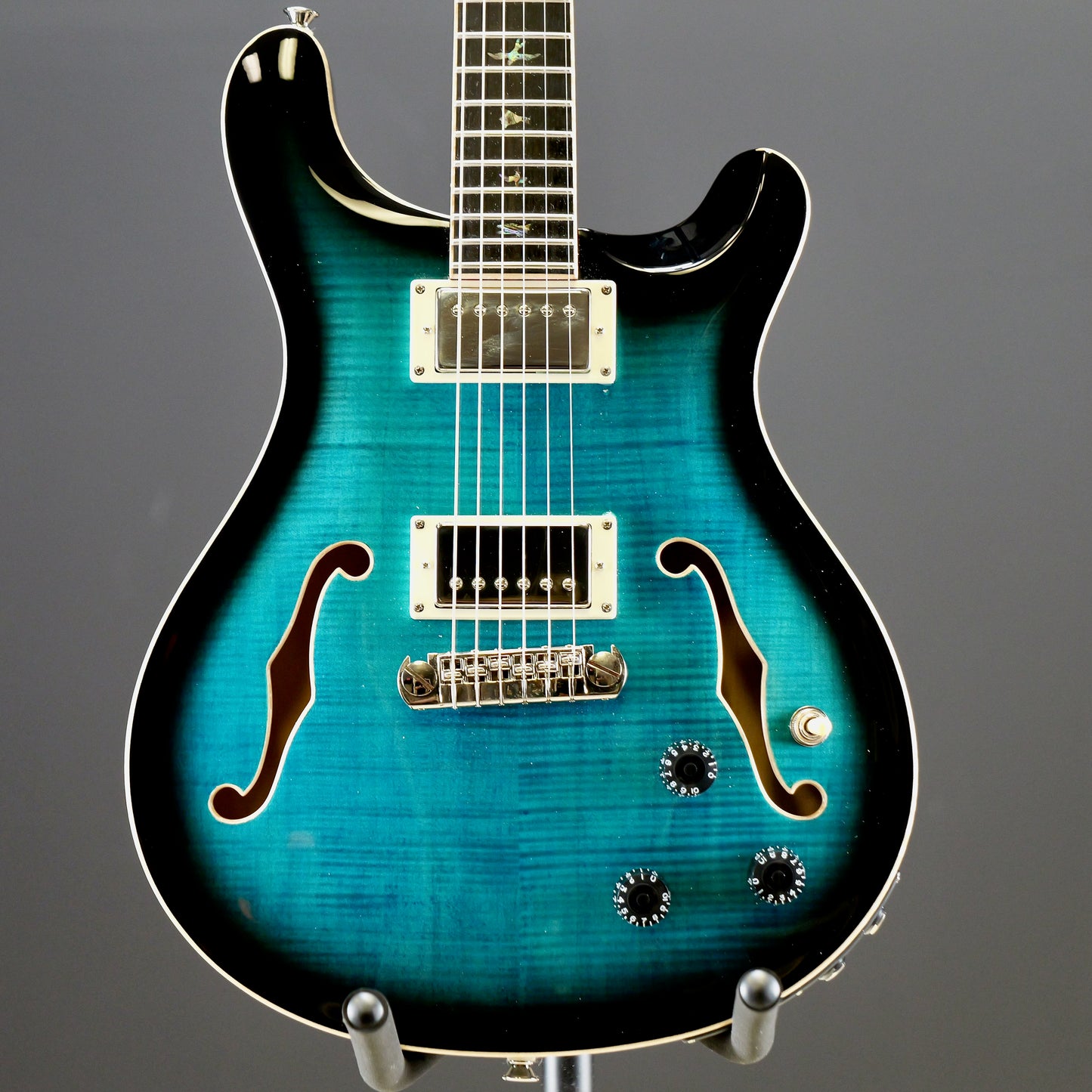 PRS SE Hollowbody II Piezo Peacock Blue Burst