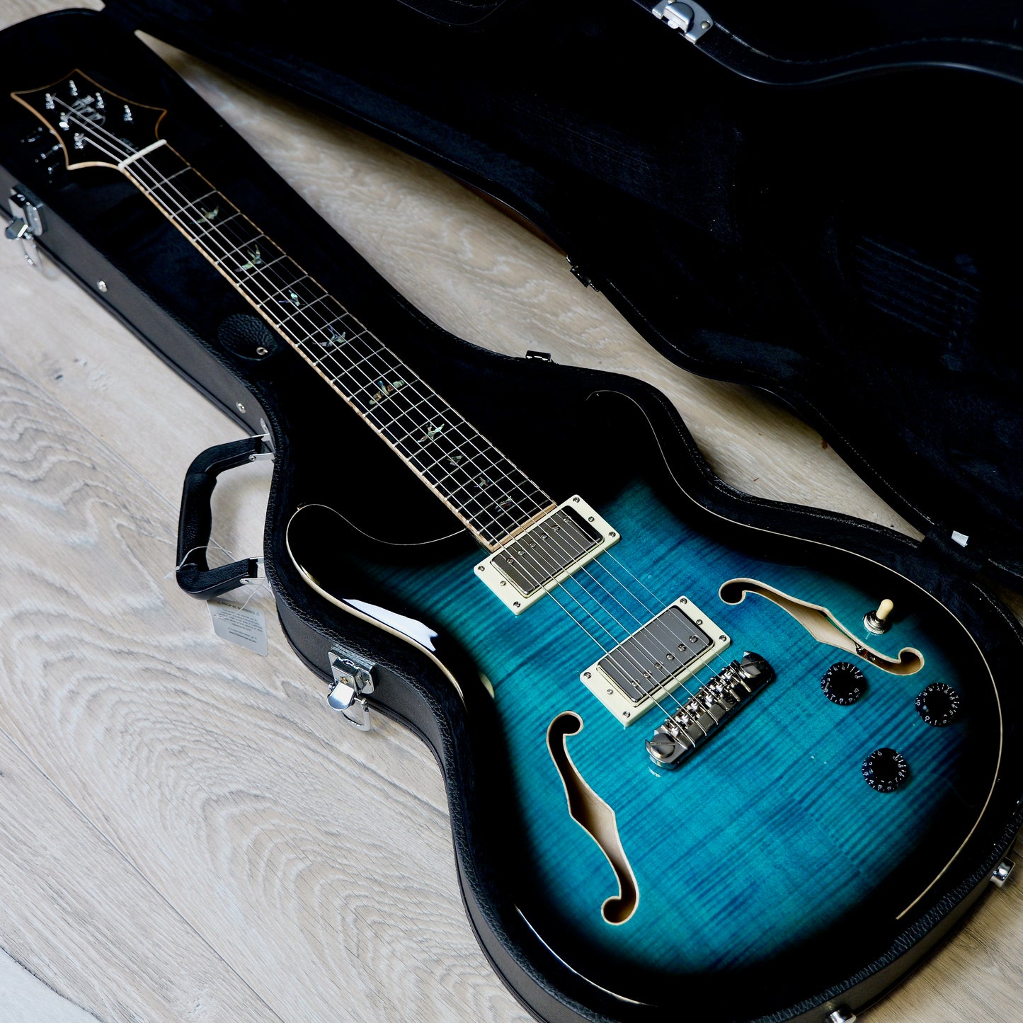 PRS SE Hollowbody II Piezo Peacock Blue Burst