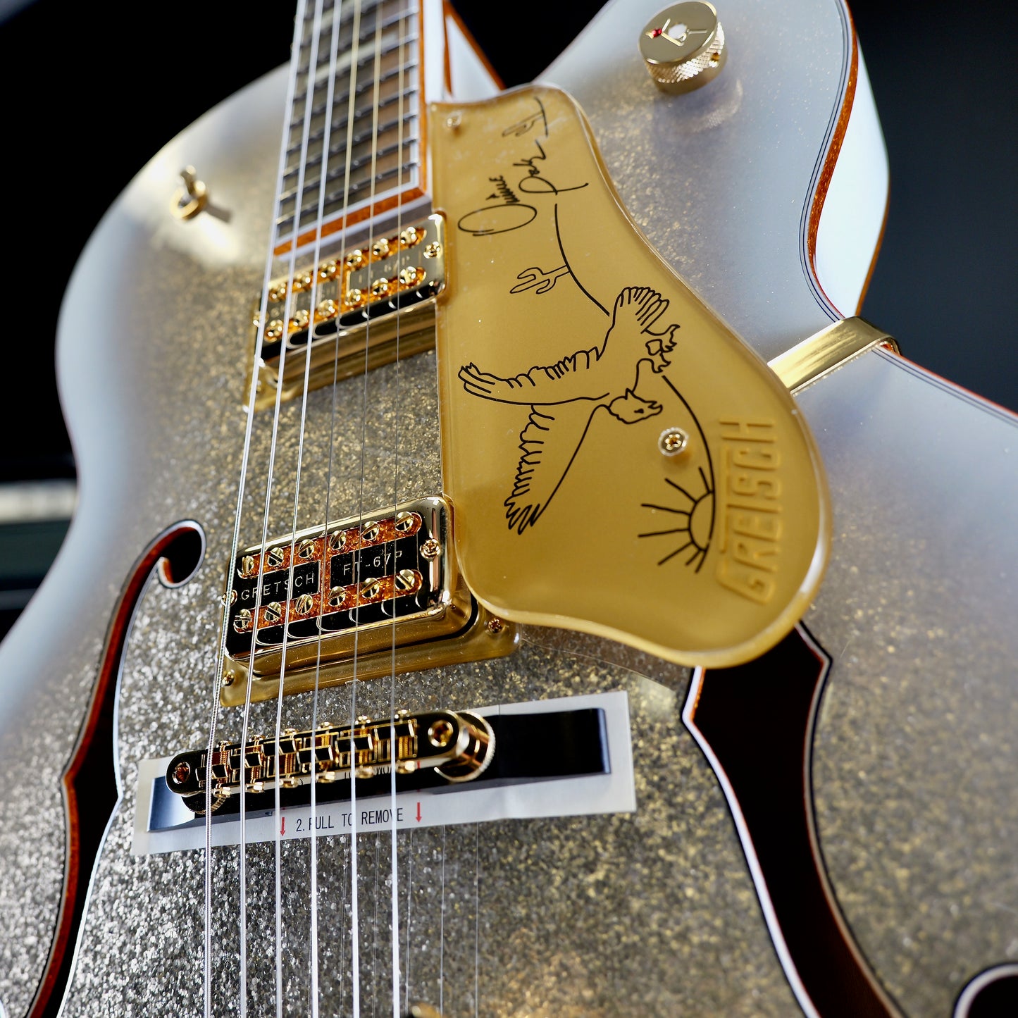 Gretsch G6136TG-OP Limited Edition Orville Peck Falcon with String-Thru Bigsby Ebony Fingerboard Oro Sparkle