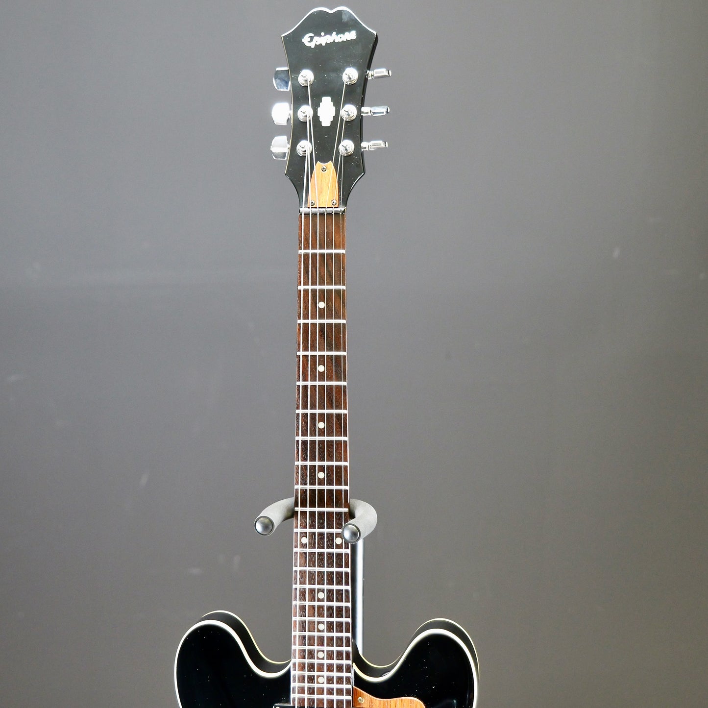 Epiphone DOT Ebony w/ Custom Wooden Pickguard/Truss Rod Cover