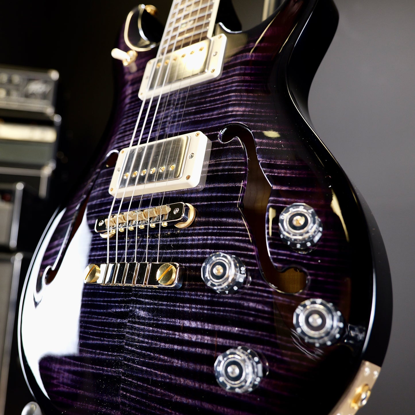 PRS McCarty 594 Hollowbody II 10 Top/Back Purple Iris Smokewrap Burst