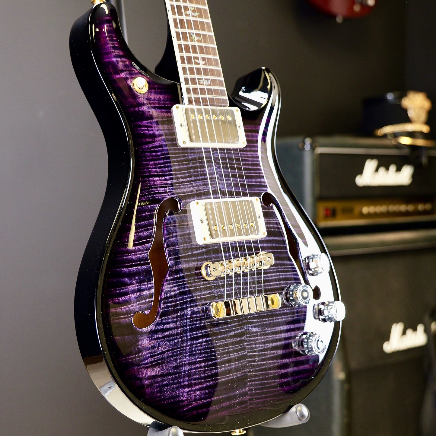 PRS McCarty 594 Hollowbody II 10 Top/Back Purple Iris Smokewrap Burst