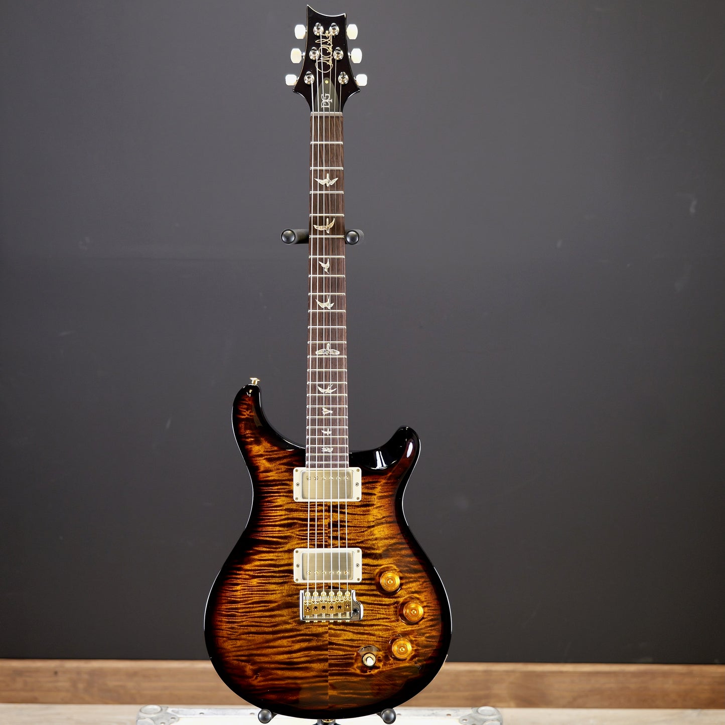 PRS DGT Black Gold Wrap Around Burst Birds 10 Top