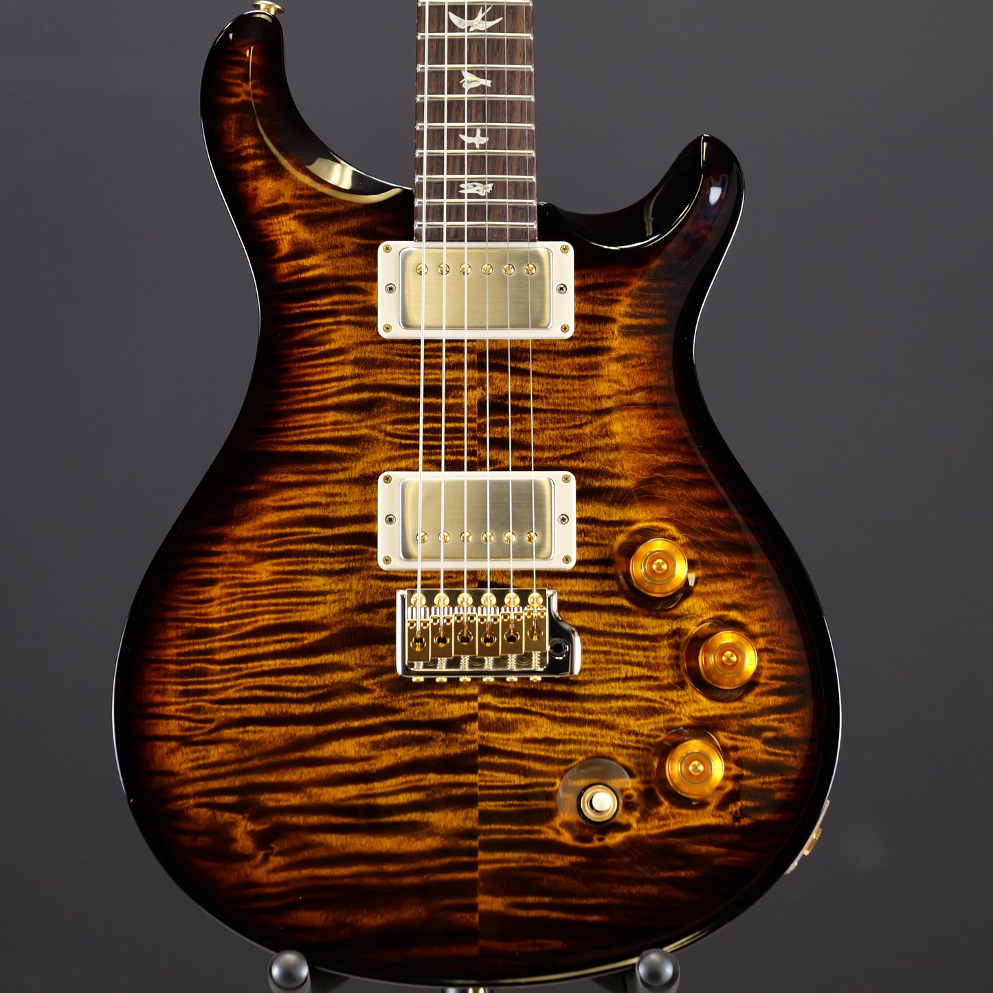 PRS DGT Black Gold Wrap Around Burst Birds 10 Top