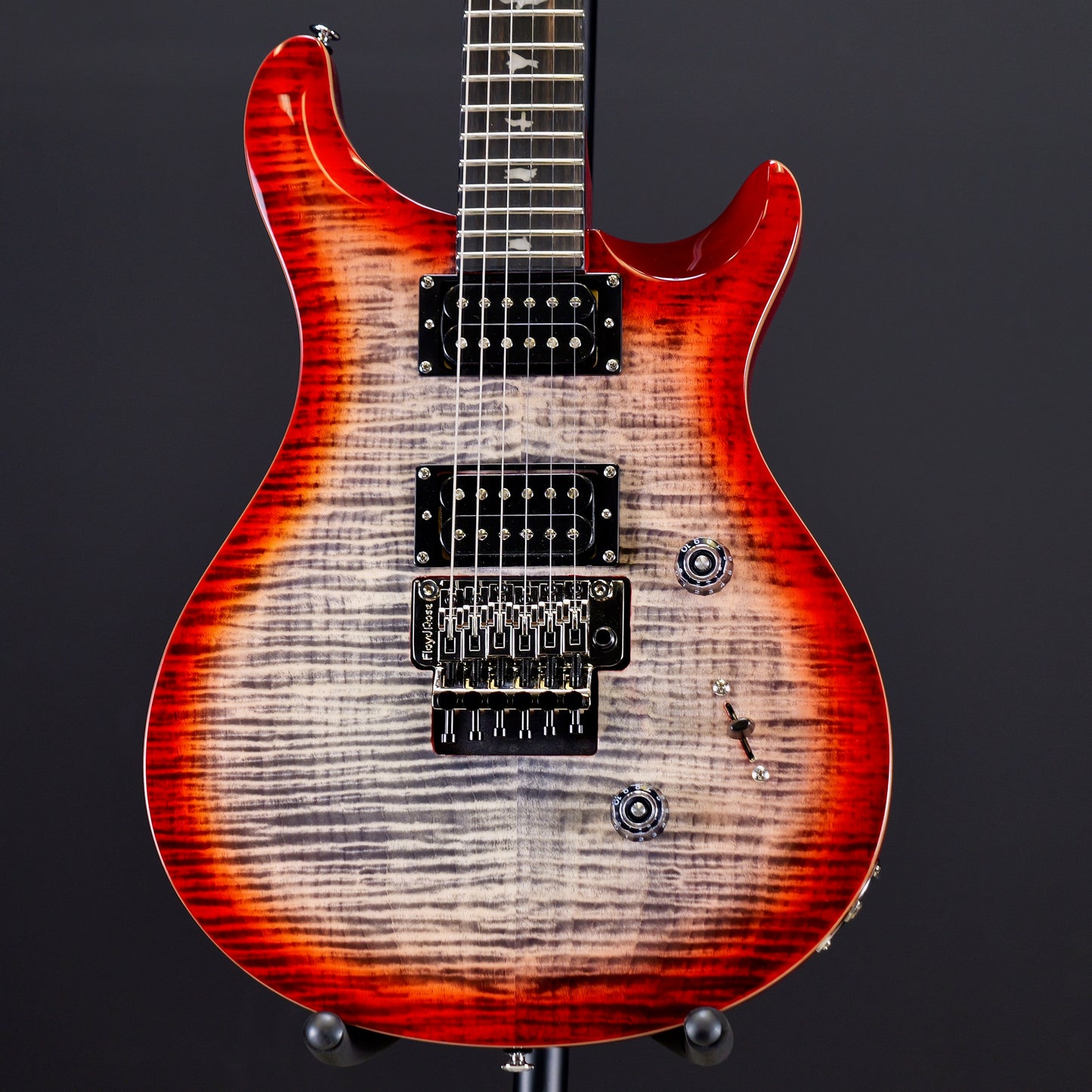 PRS SE Custom 24 "Floyd" Charcoal Cherry Burst