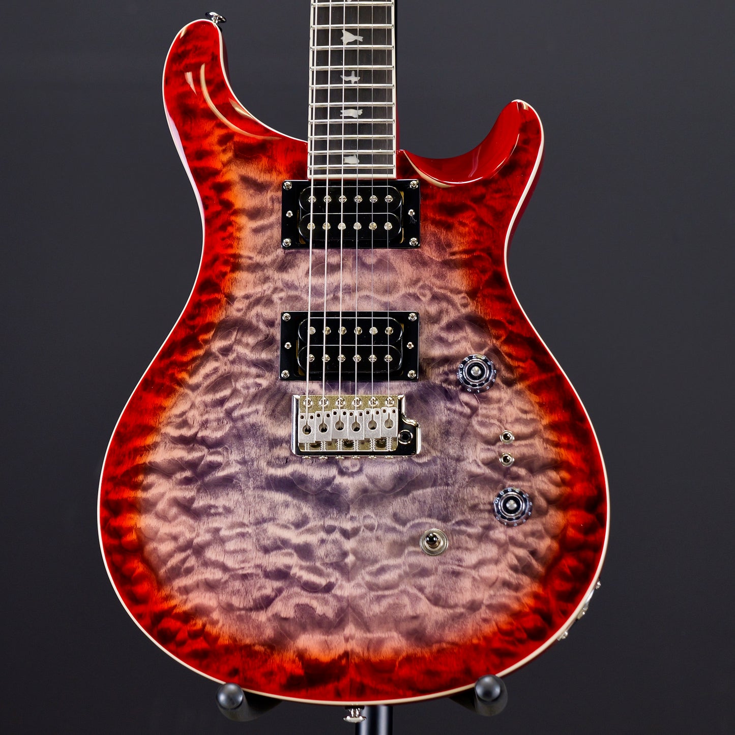 PRS SE Custom 24-08 Quilt Charcoal Cherry Burst