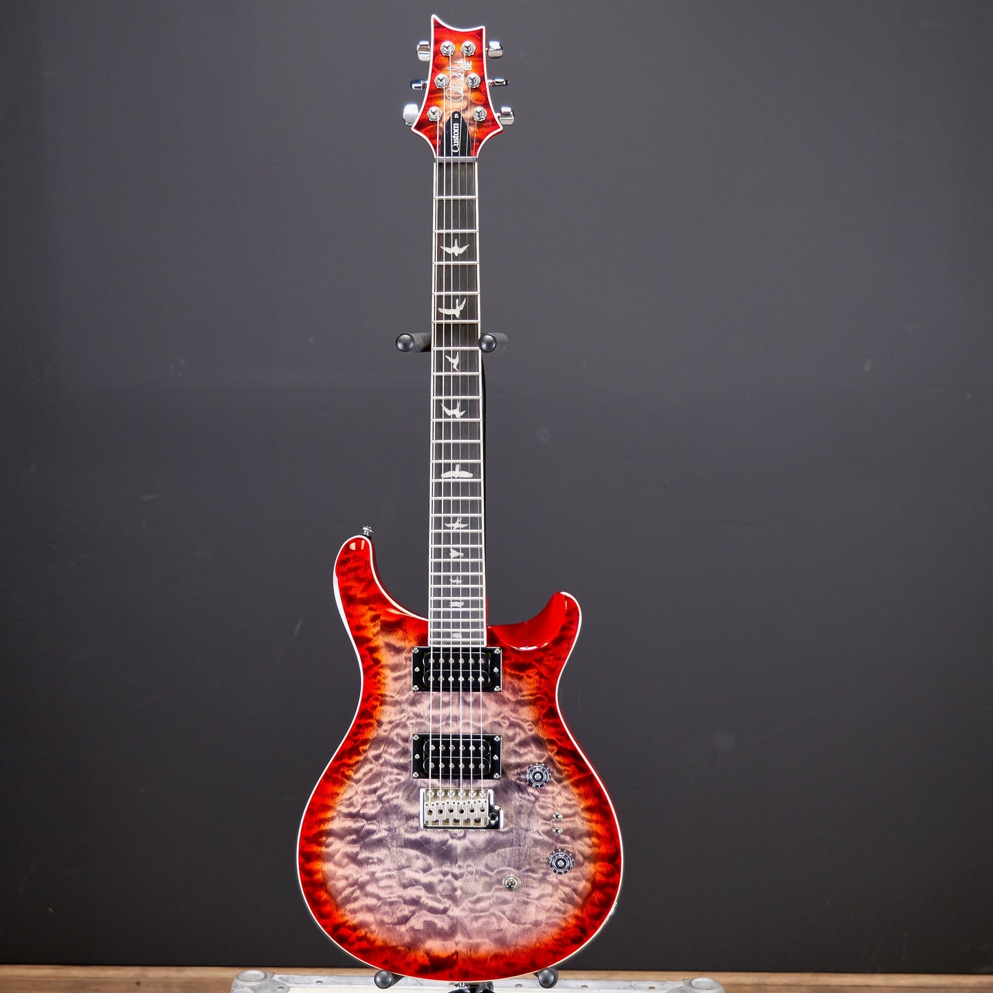 PRS SE Custom 24-08 Quilt Charcoal Cherry Burst