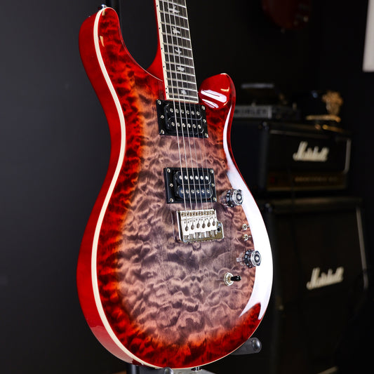 PRS SE Custom 24-08 Quilt Charcoal Cherry Burst