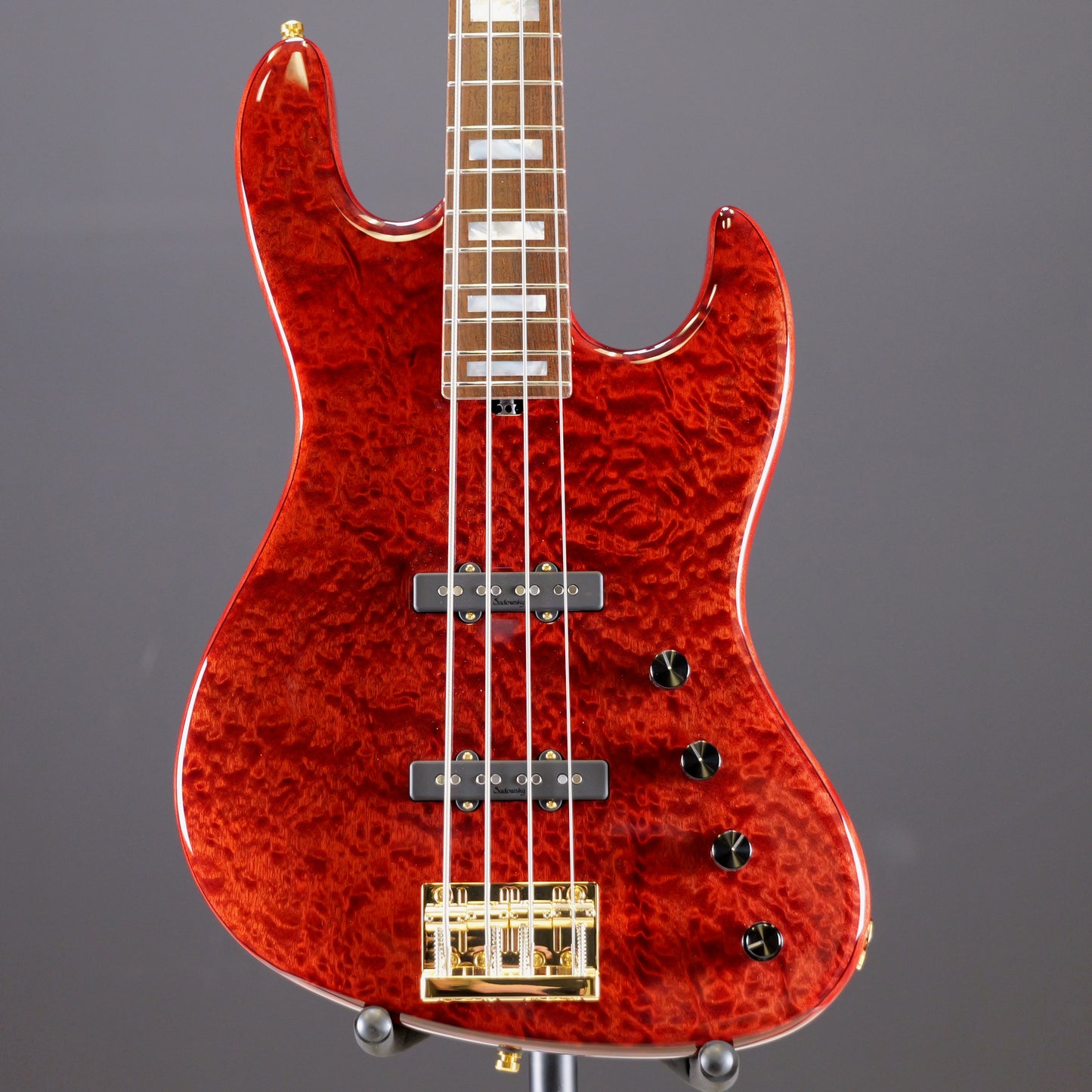 Sadowsky Masterbuilt 21-Fret Standard J/J Bass Limited Edition 2023 4-String Majestic Red Transparent High Polish